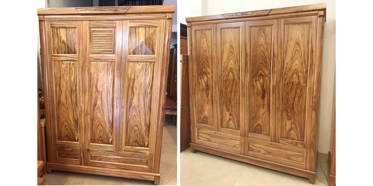 Tủ Quần áo Gỗ Hương Xám
