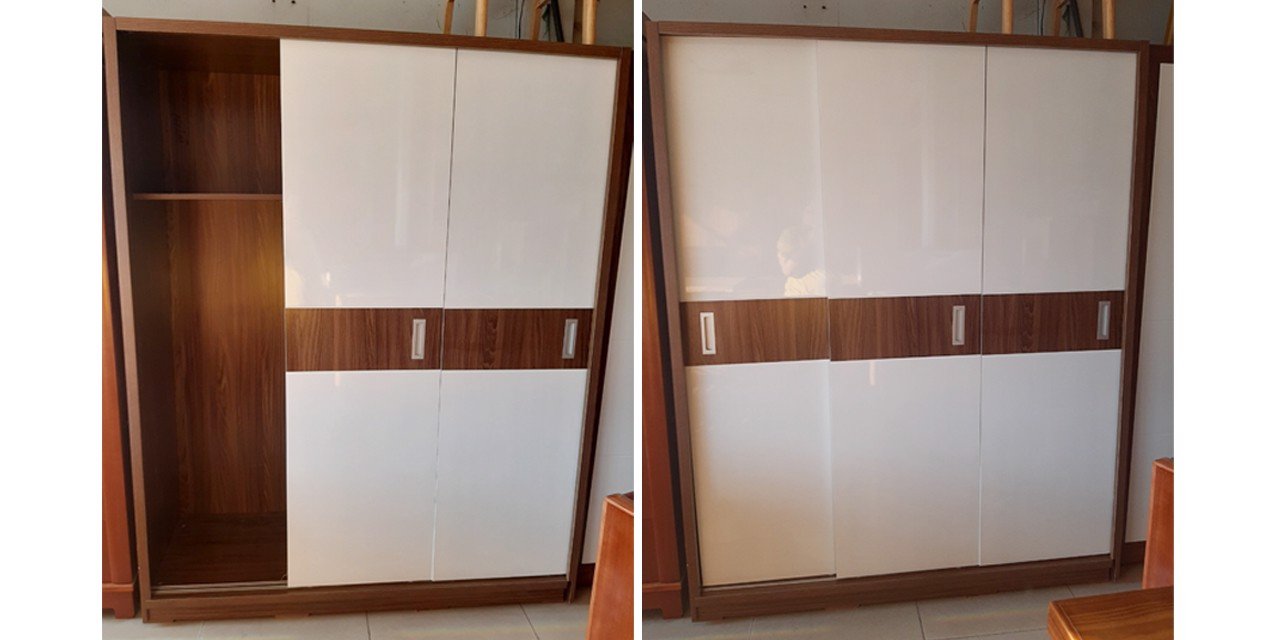 Tủ Quần áo Gỗ Công Nghiệp Melamine Cánh Lùa