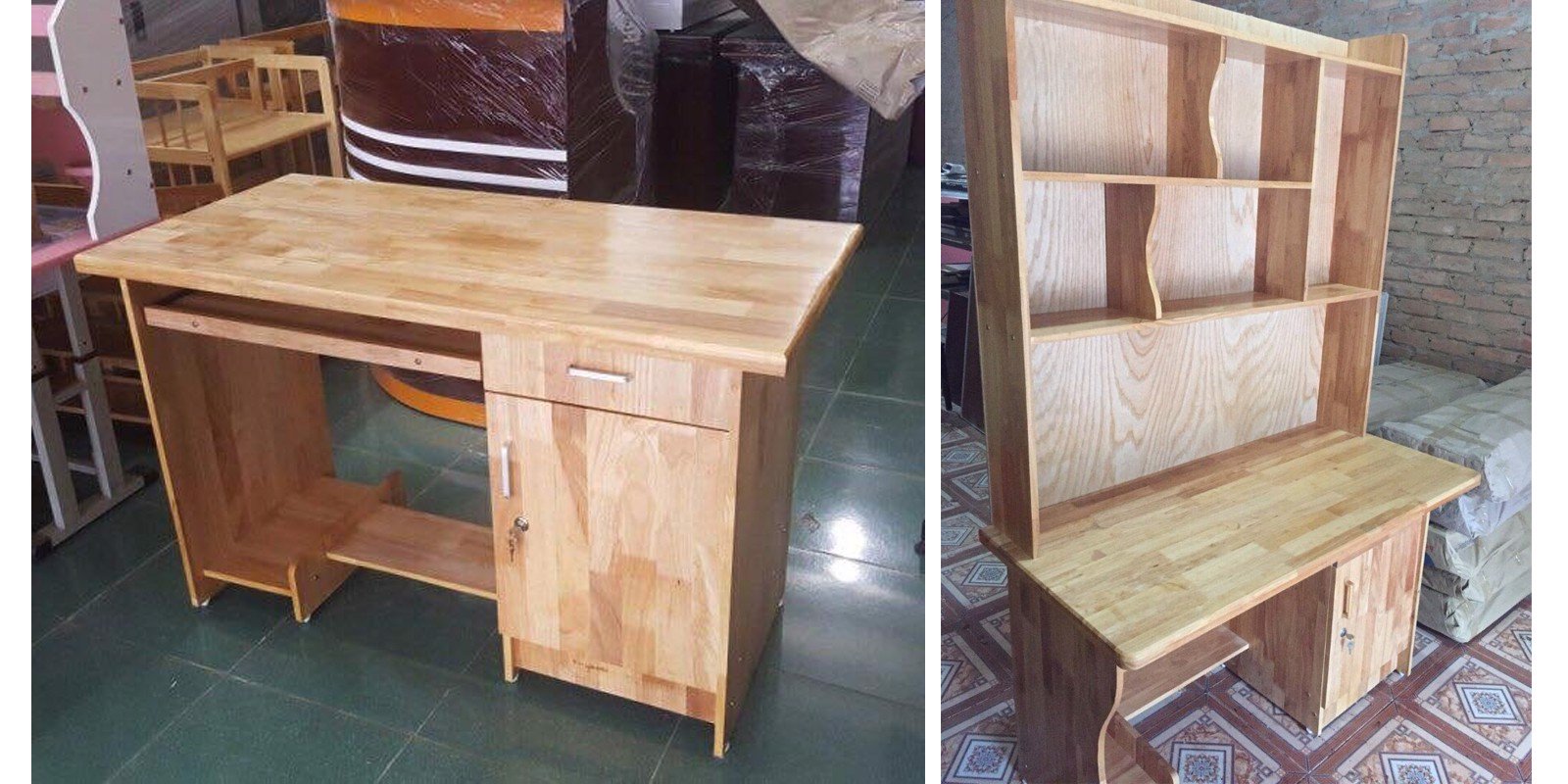 Bàn Học-bàn Làm Việc-bàn Vi Tính Gỗ Cao Su