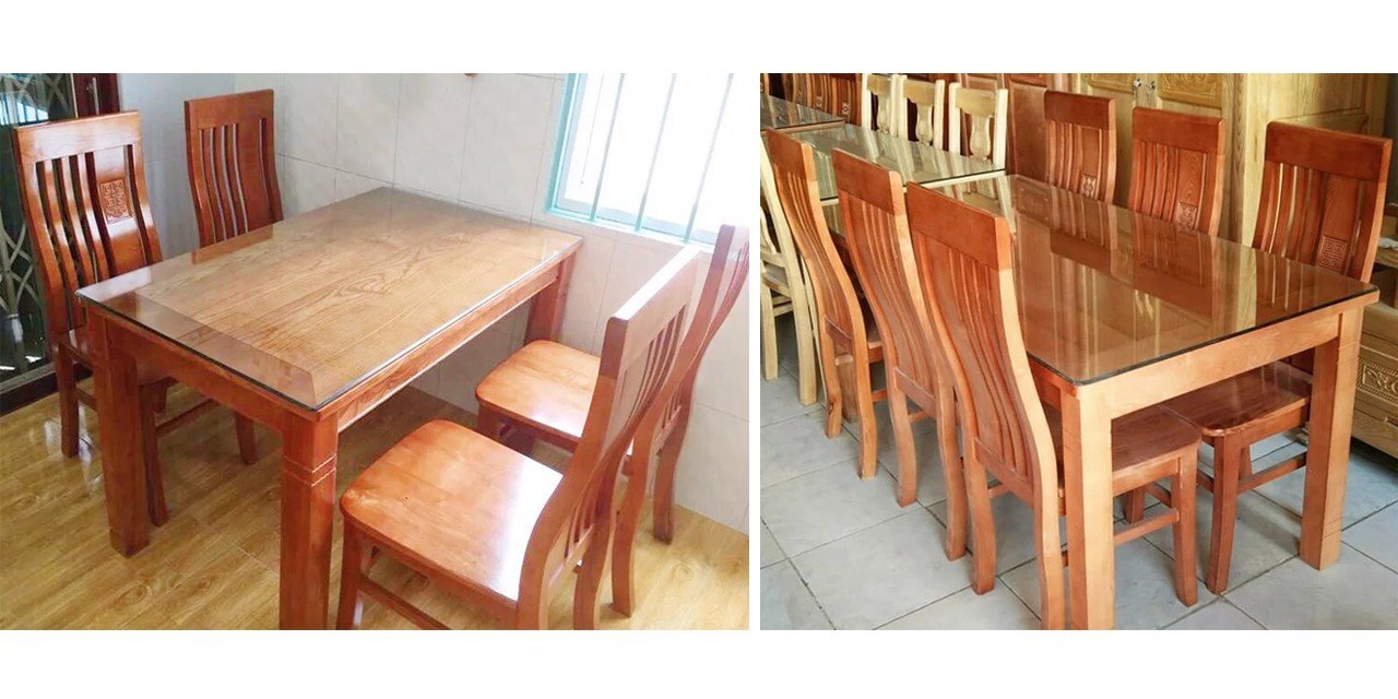 Bộ Bàn ăn Khuôn Tranh Gỗ Sồi