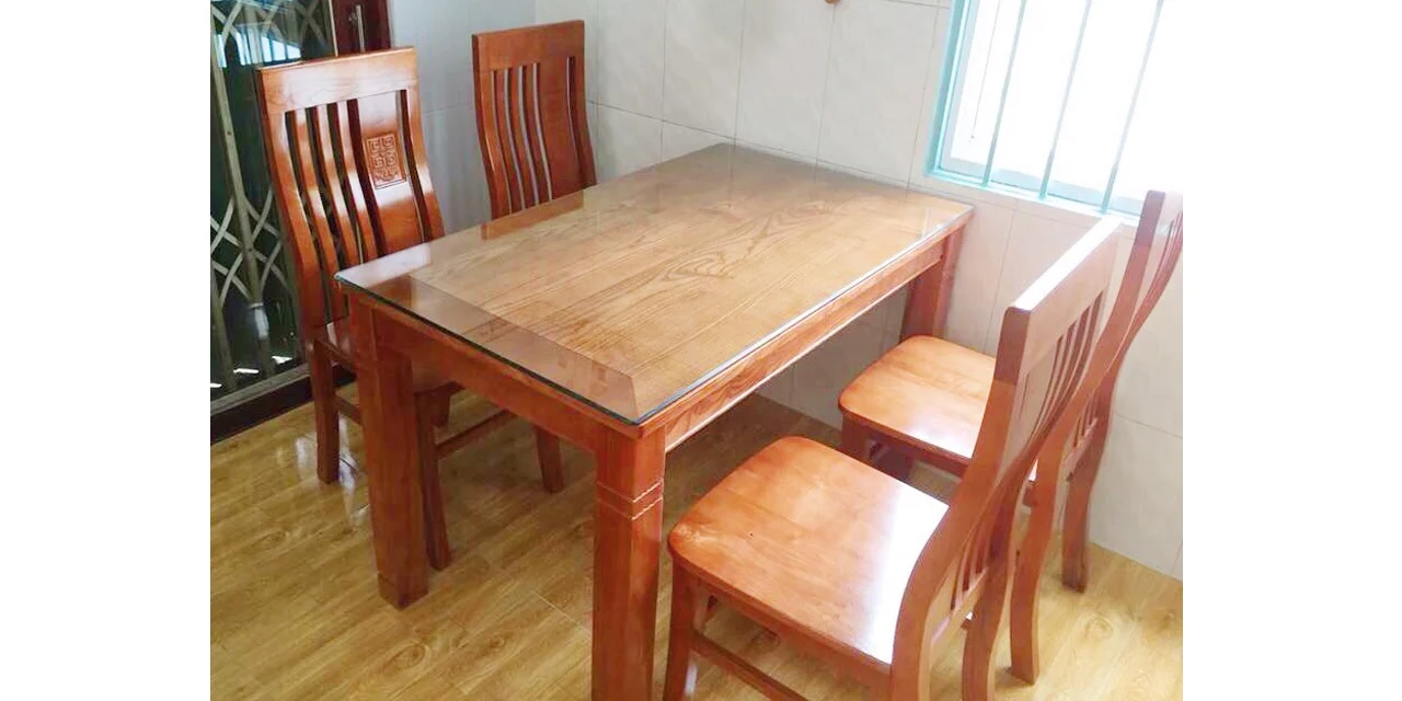 Bộ bàn ăn khuôn tranh gỗ sồi