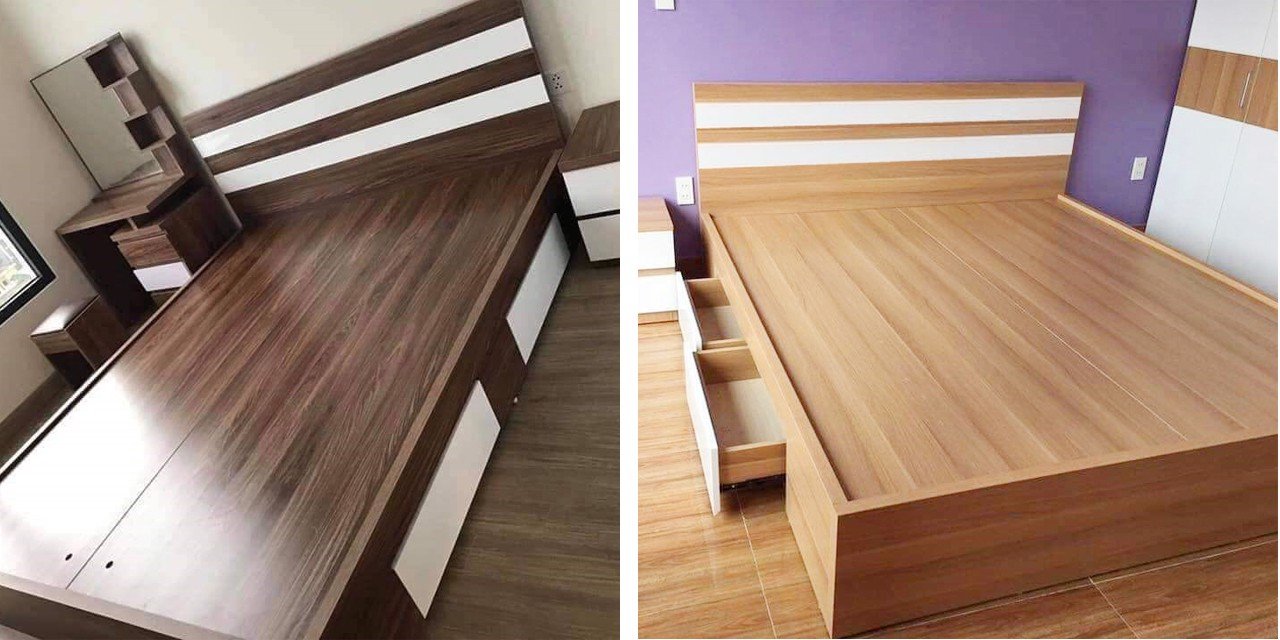 Giường Ngủ Gỗ Công Nghiệp Melamine