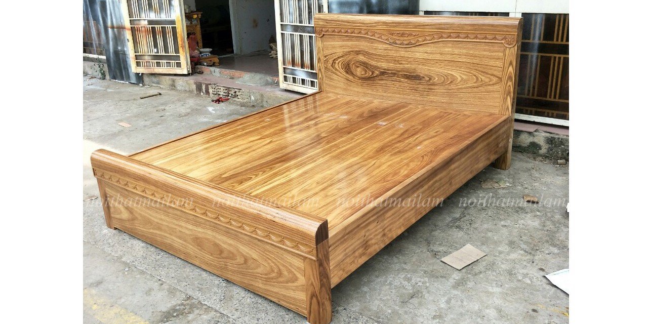 Giường Ngủ Gỗ Hương Xám