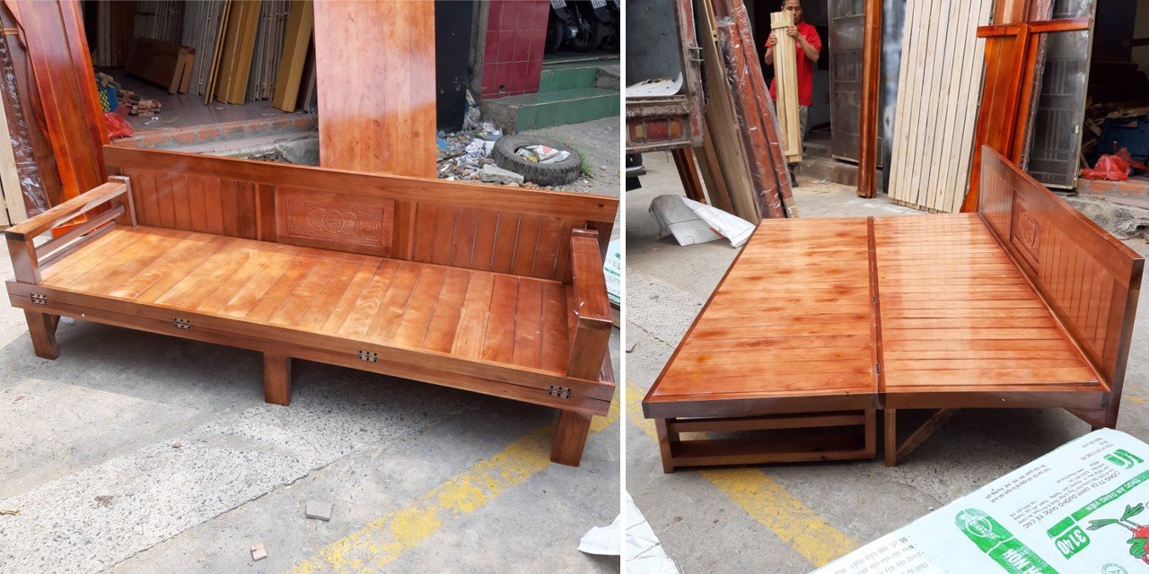 Giường Gấp, Trường Kỷ Gỗ Xoan đào Việt
