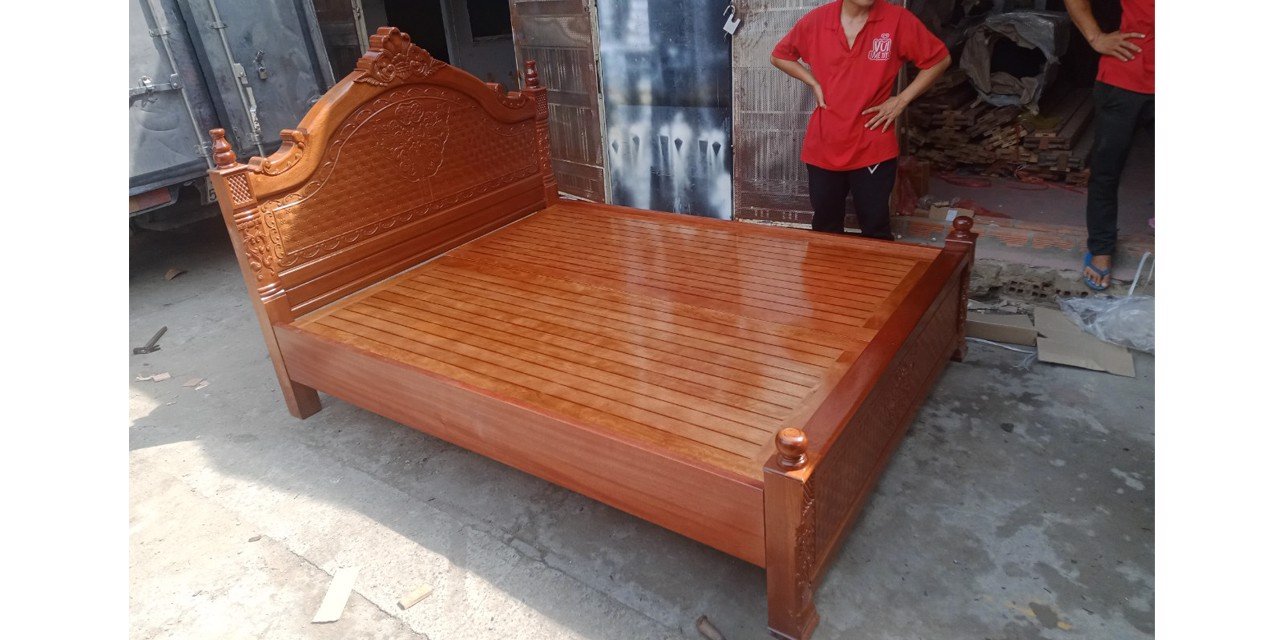 Giường Ngủ Gỗ Xoan đào Trụ